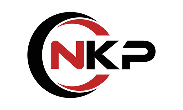 NKP three letter swoosh logo design vector template | monogram logo | abstract logo | wordmark logo | letter mark logo | business logo | brand logo | flat logo | minimalist logo | text | word | symbol