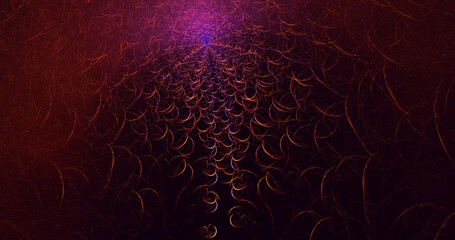 3D rendering abstract valentine red fractal light background