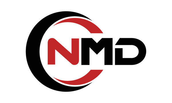 NMD three letter swoosh logo design vector template | monogram logo | abstract logo | wordmark logo | letter mark logo | business logo | brand logo | flat logo | minimalist logo | text | word | symbol