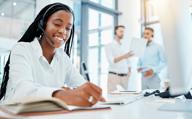 Call center manager, planning CRM agent or customer service help desk worker consulting, contact us...