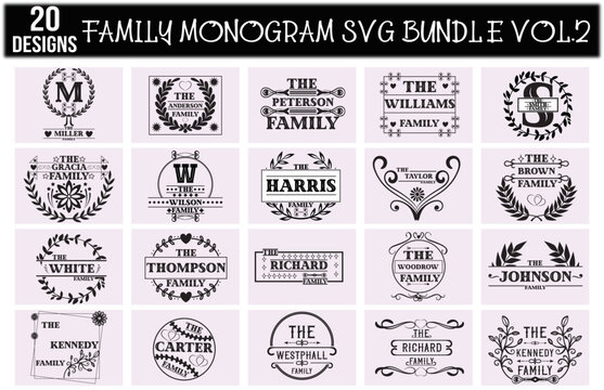 Family Monogram SVG Bundle Vol.2