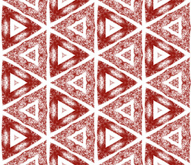 Ikat repeating swimwear design. Maroon