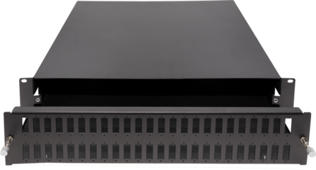 Fiber Optic Patch Panel on isolated white background