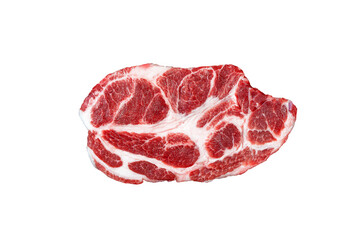 A piece of fresh raw steak