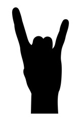 メロイックサインの手