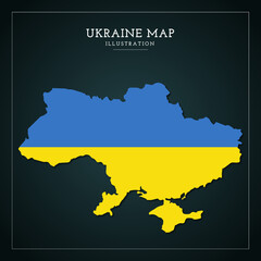 3D Ukraine map Vector Illustration