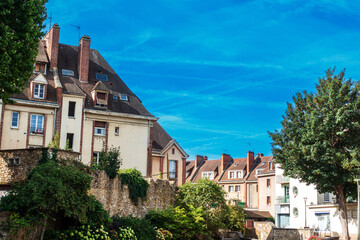 Fototapeta na wymiar Street view of old village Evreux in France