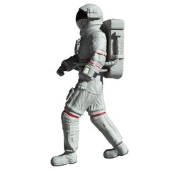 Astronaut 3d illustration isolated on white background