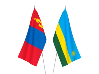 Mongolia and Republic of Rwanda flags