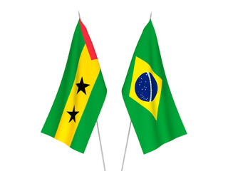Brazil and Saint Thomas and Prince flags