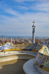 Barcelona - Park Güell mit Altstadt-Blick