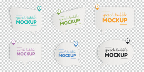 Speech Bubble Set - Different Vector Illustrations Isolated On Transparent Background