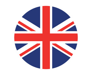 British United Kingdom Flag National Europe Emblem Icon Vector Illustration Abstract Design Element