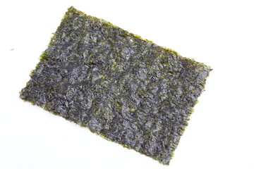 Nori sheets isolated on white background