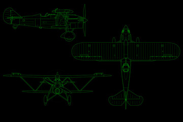 Avión de combate biplano