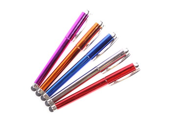 Fototapeta premium colorful pen isolated on white background