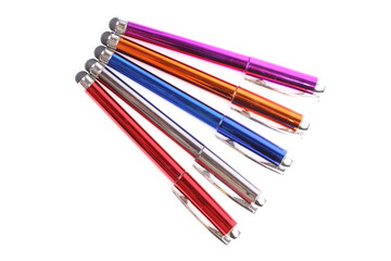 colorful pen isolated on white background