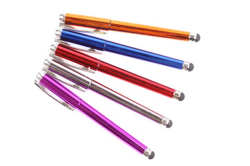 colorful pen isolated on white background