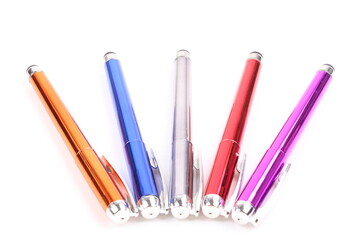 colorful pen isolated on white background