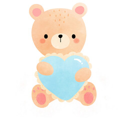 Obraz na płótnie Canvas teddy bear with heart