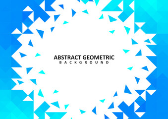 Abstract blue geometric vector background design