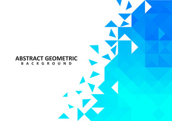 Abstract blue geometric vector background design