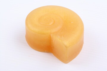 Brown soap isolated on white background