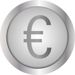 Gold, silver, copper dollar or euro coin