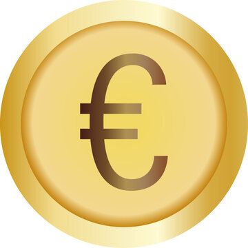 Gold, silver, copper dollar or euro coin