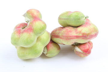 Manila tamarind fruit isolated on white background