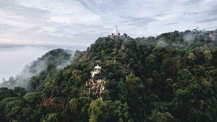 Fototapeta premium Aerial View of Nakhon Si Thamarat Temple in Thailand