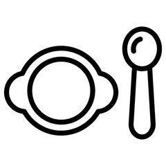 baby food bowl icon