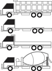 Cars Icon Illustration with simple style