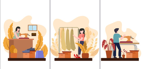 Flat Bundle Fashion Illustration