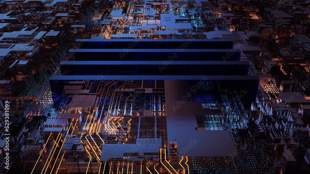 Poster Printed circuit board, technology background/Technology background of the abstract computer motherboard, can be used in the description of technological processes, science, education.