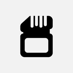 Memory card. icon in solid style about camera, use for website mobile app presentation