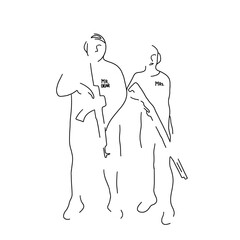 Love couple with machine guns coloring page Coloring 