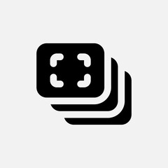 Burst icon in solid style about camera, use for website mobile app presentation