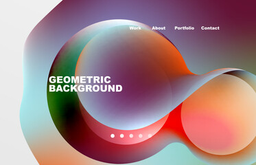 Abstract liquid background for your landing page design. Web page for website or mobile app wallpaper