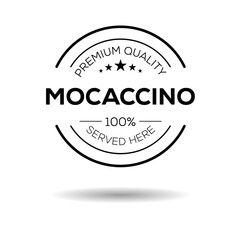 Fototapeta premium Creative (Mocaccino) drink, Mocaccino sticker, vector illustration. 
