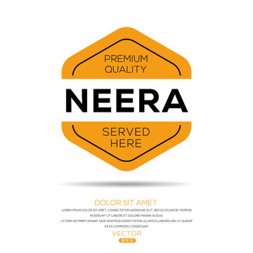 Creative (Neera) drink, Neera sticker, vector illustration.
