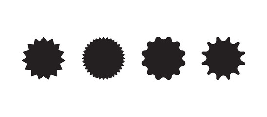 Price tags and label stickers set flat vector illustration.
