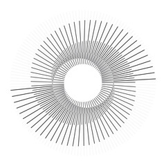 Spiral with lines as dynamic abstract vector background or logo or icon. Yin and Yang symbol.