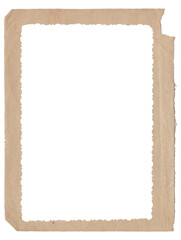 Obraz premium White isolated frame with Old vintage rough torn paper
