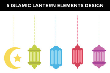 islamic lantern element design collection