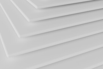 Obraz premium Copy space white abstract background in stacked layers