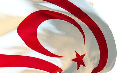 Turkish Republic of Northern on transparent background  4k 