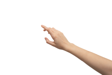 hand on white background