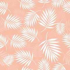 Fototapeta na wymiar Vector Palm leaf seamless pattern illustration