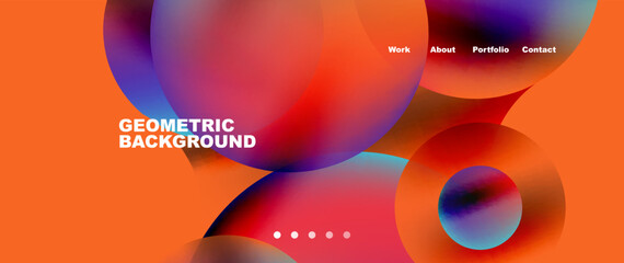 Liquid shapes with flowing gradient colors. Round elements and circles. Vector illustration for wallpaper, banner, background, leaflet, catalog, cover, flyer